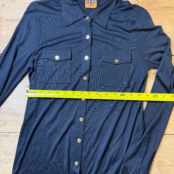 Tory Burch | Size S | 100% Silk Button Down in Black - Picture 6 of 8